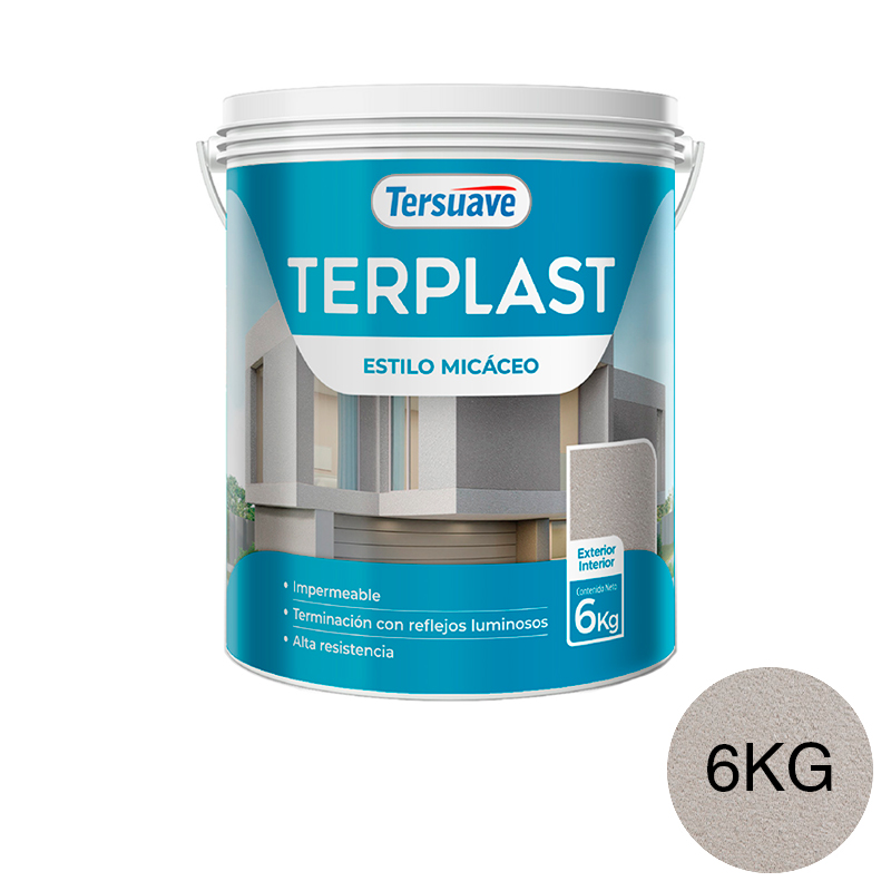 Revestimiento Plastico Revoque Texturado Terplast Micaceo Blanco Natural 6Kg