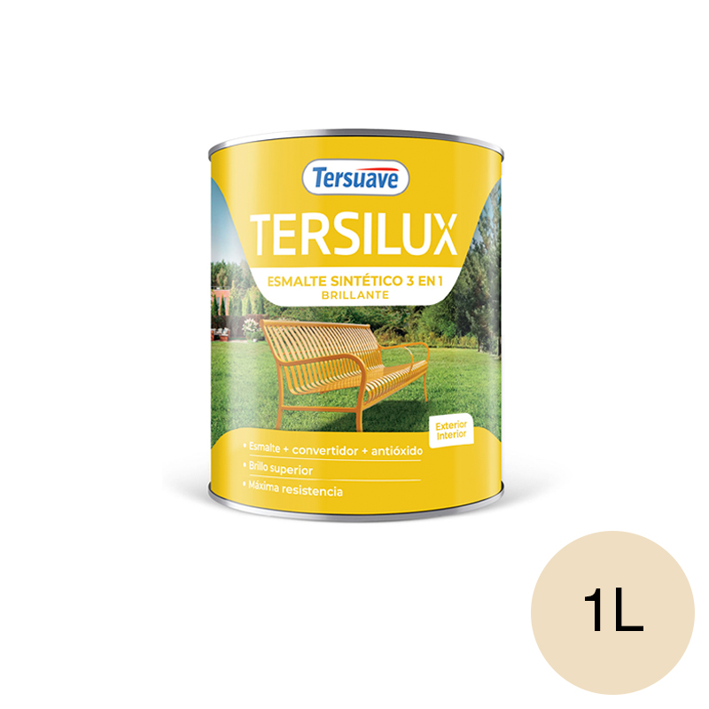 Esmalte Sintetico Brillante Convertidor Antioxido Tersuave Marfil 1L