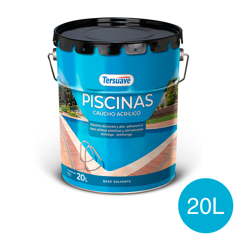 Pintura para Piletas Base Solvente Tersuave Celeste Semimate 20L