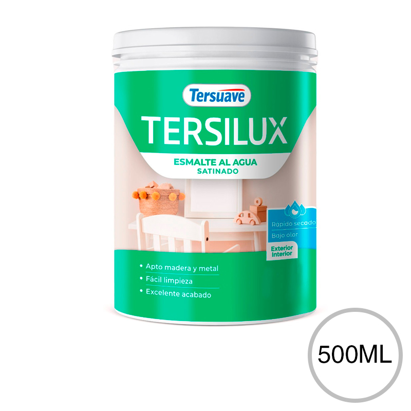 Esmalte al Agua Multiproposito Secado Rapido Tersuave Blanco Satinado 500ml