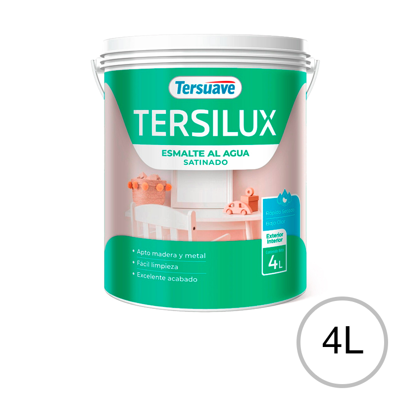 Esmalte al Agua Multiproposito Secado Rapido Tersuave Blanco Satinado 4L