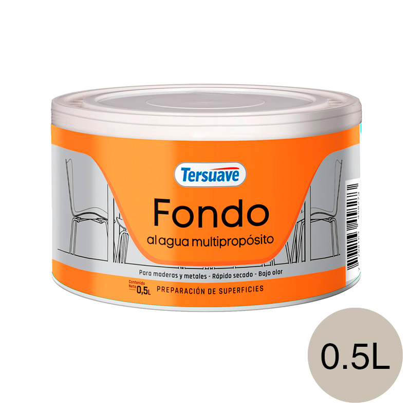 Fondo al Agua Multiproposito Maderas Metales Tersuave Gris Mate 500ml