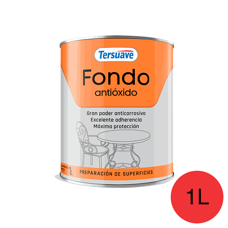 Fondo Antioxido Cromato de Zinc Tersuave Rojo Mate 1L