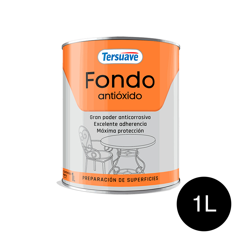 Fondo Antioxido Cromato de Zinc Tersuave Negro Mate 1L