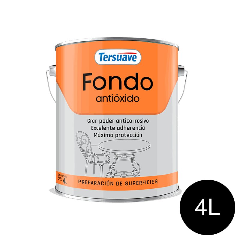 Fondo Antioxido Cromato de Zinc Tersuave Negro Mate 4L
