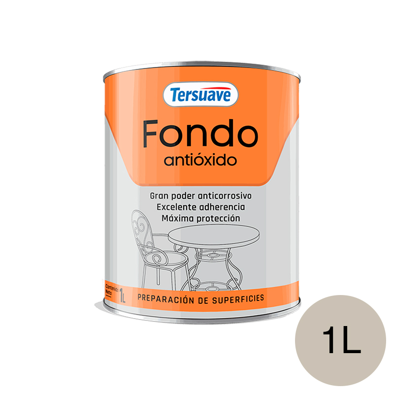 Fondo Antioxido Cromato de Zinc Tersuave Gris Mate 1L
