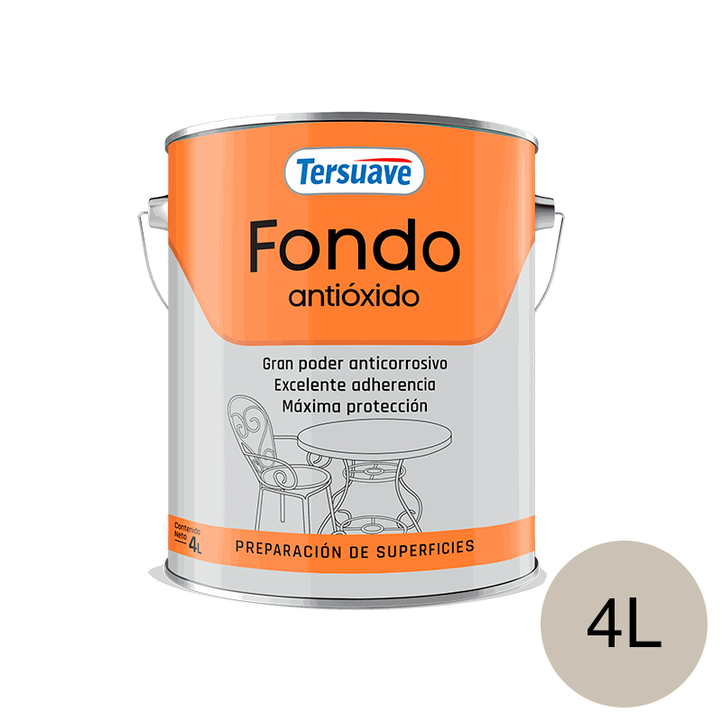 Fondo Antioxido Cromato de Zinc Tersuave Gris Mate 4L