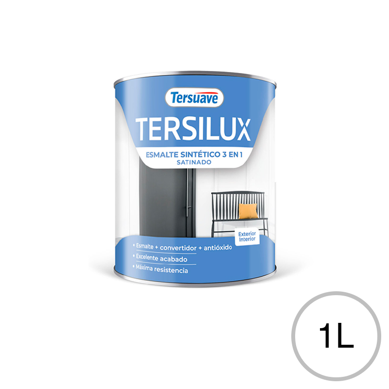Esmalte Sintetico Satinado Convertidor Antioxido Tersuave Blanco 1L