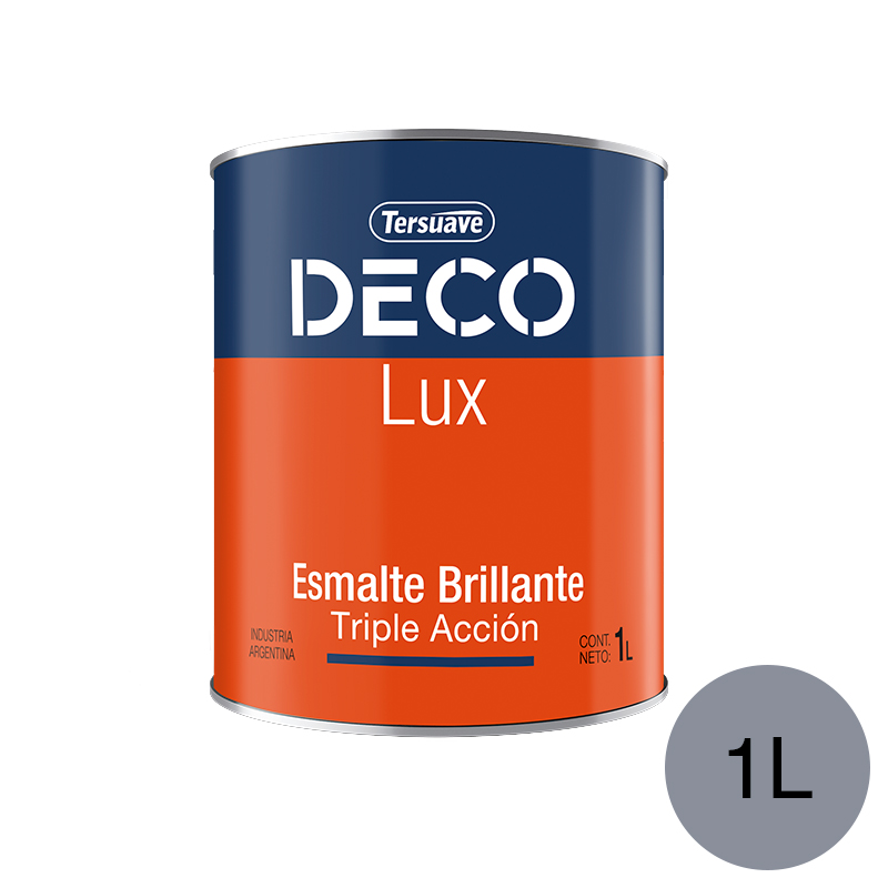 Deco Lux Esmalte Sintetico Brillante Gris Espacial x 1l