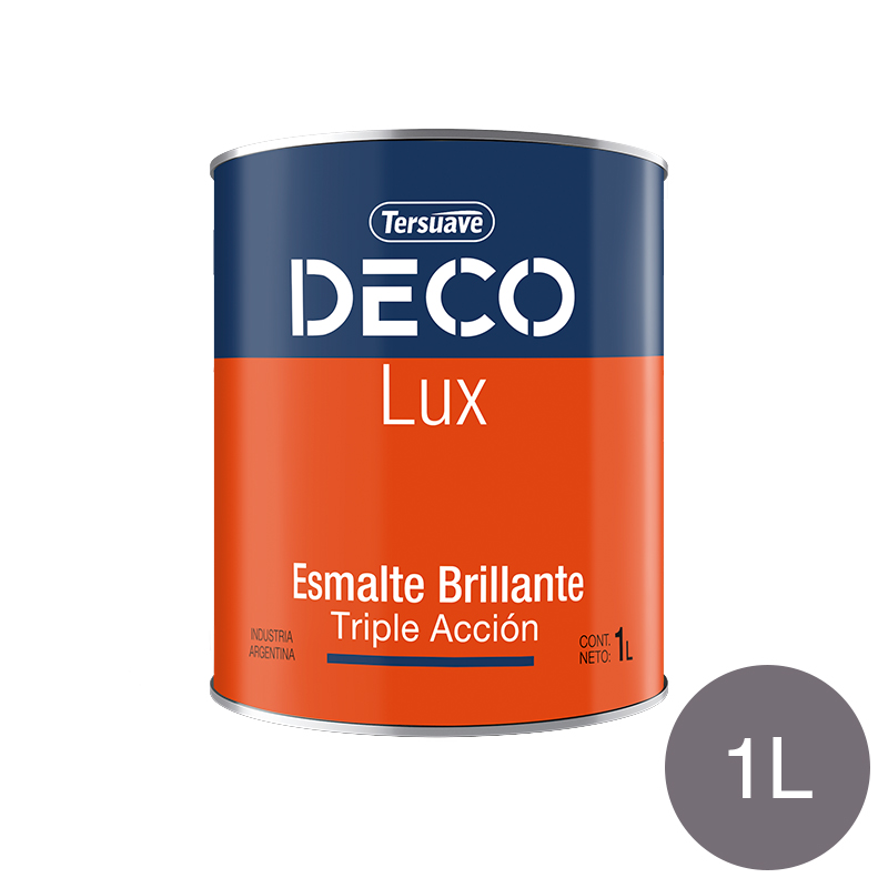 Deco Lux Esmalte Sintetico Brillante Gris  x 1l