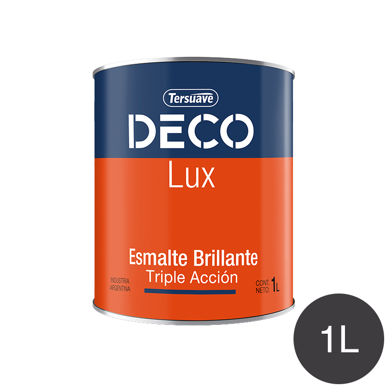 Deco Lux Esmalte Sintetico Brillante Gris Oscuro 1l