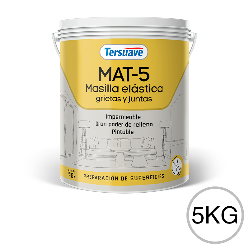 Masilla Acrilica elastomerica MAT 5 Blanco 5 kgs