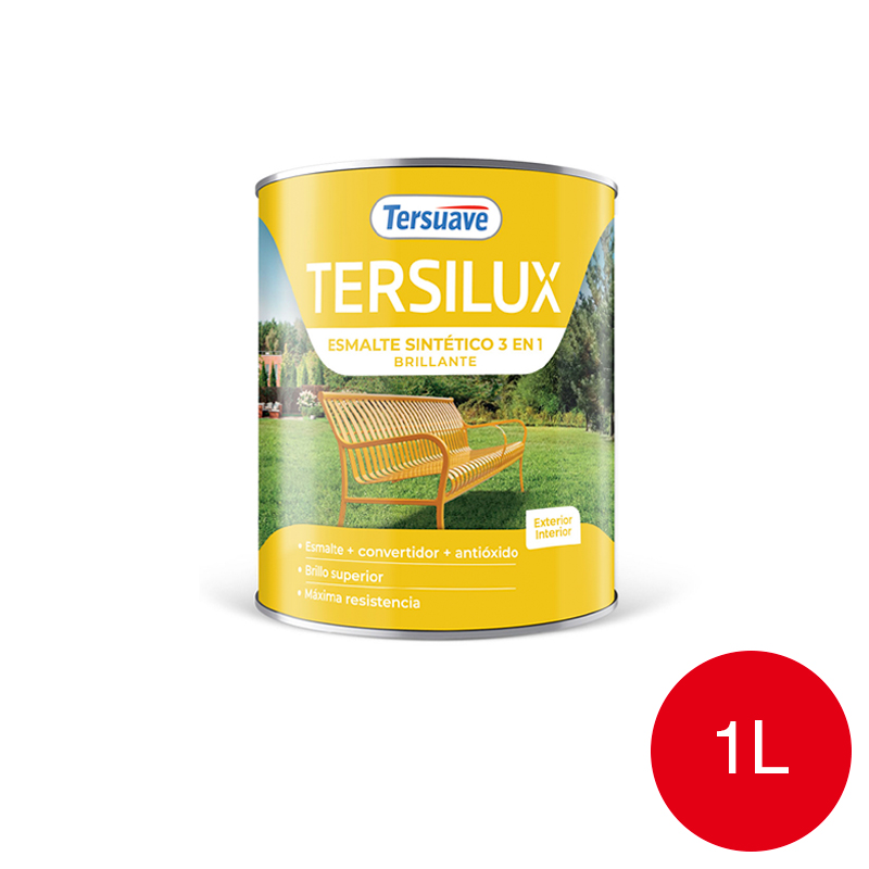 Esmalte Sintetico Brillante Convertidor Antioxido Tersuave Bermellon 1L