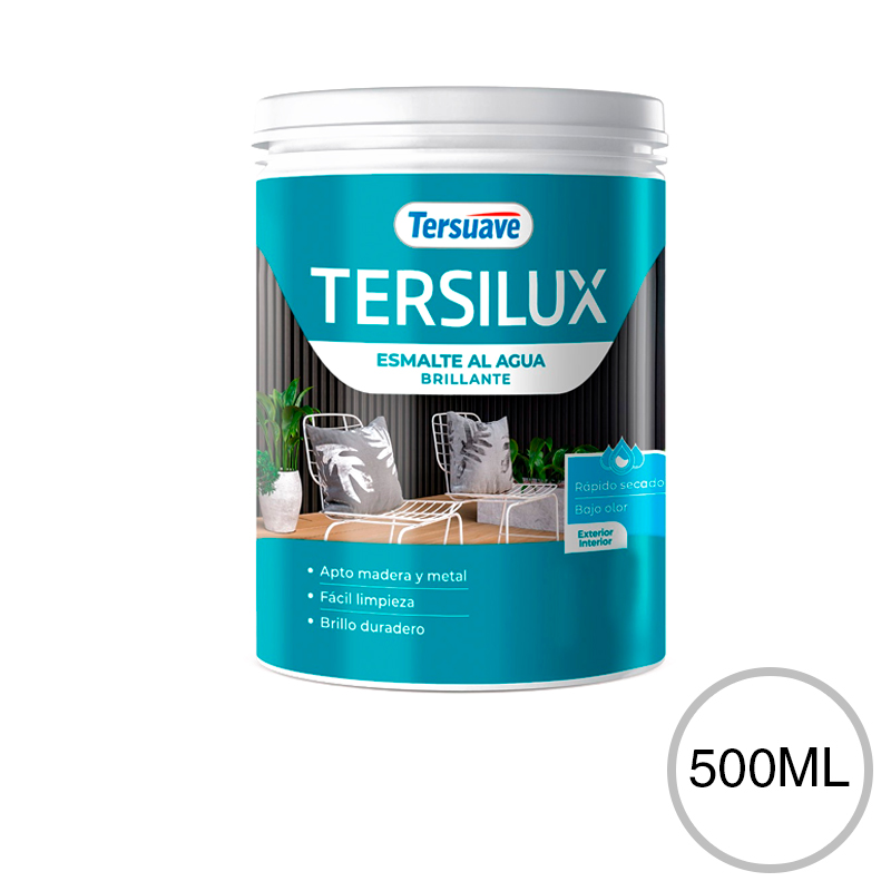 Esmalte al Agua Multiproposito Secado Rapido Tersuave Blanco Brillante 500ml