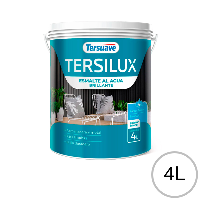 Esmalte al Agua Multiproposito Secado Rapido Tersuave Blanco Brillante 4L