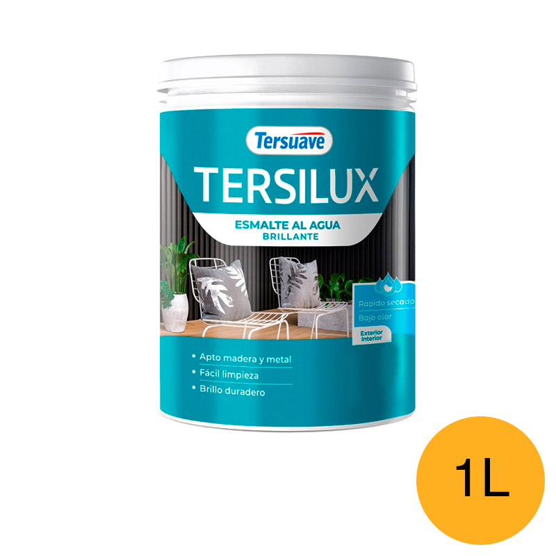 Esmalte al Agua Multiproposito Secado Rapido Tersuave Amarillo Brillante 1L