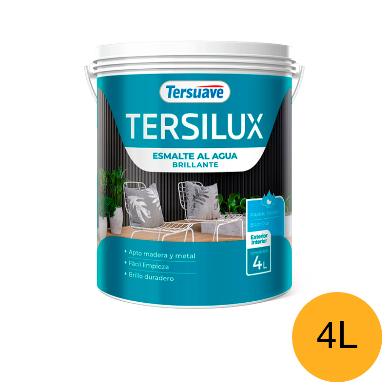 Esmalte al Agua Multiproposito Secado Rapido Tersuave Amarillo Brillante 4L