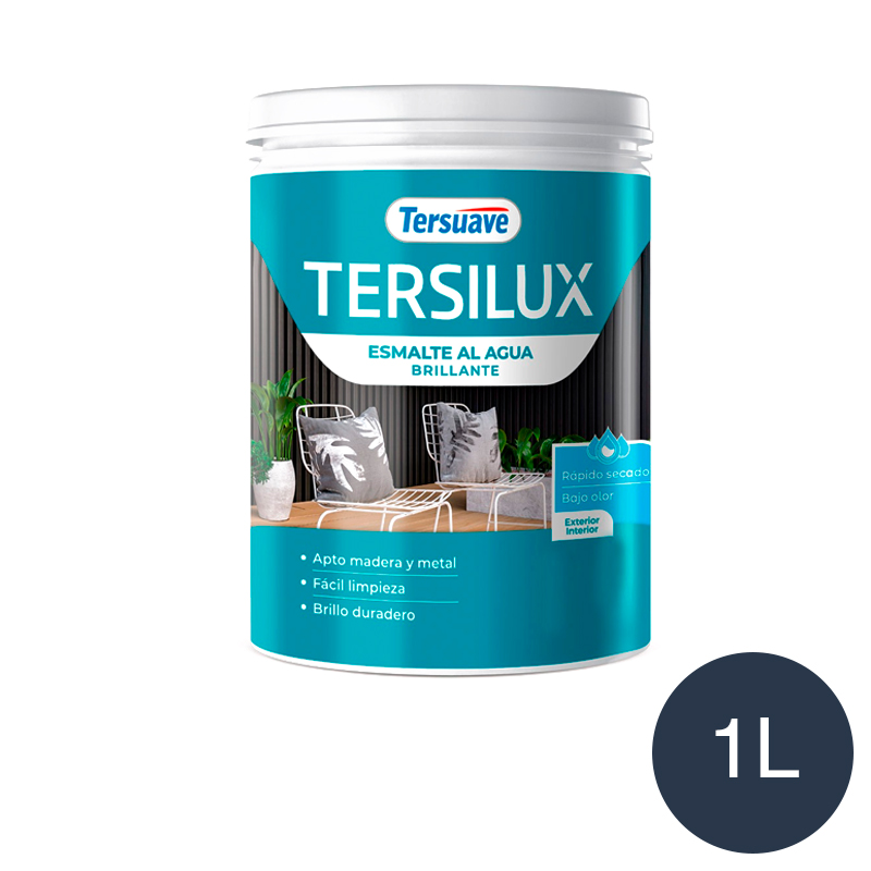 Esmalte al Agua Multiproposito Secado Rapido Tersuave Azul Brillante 1L