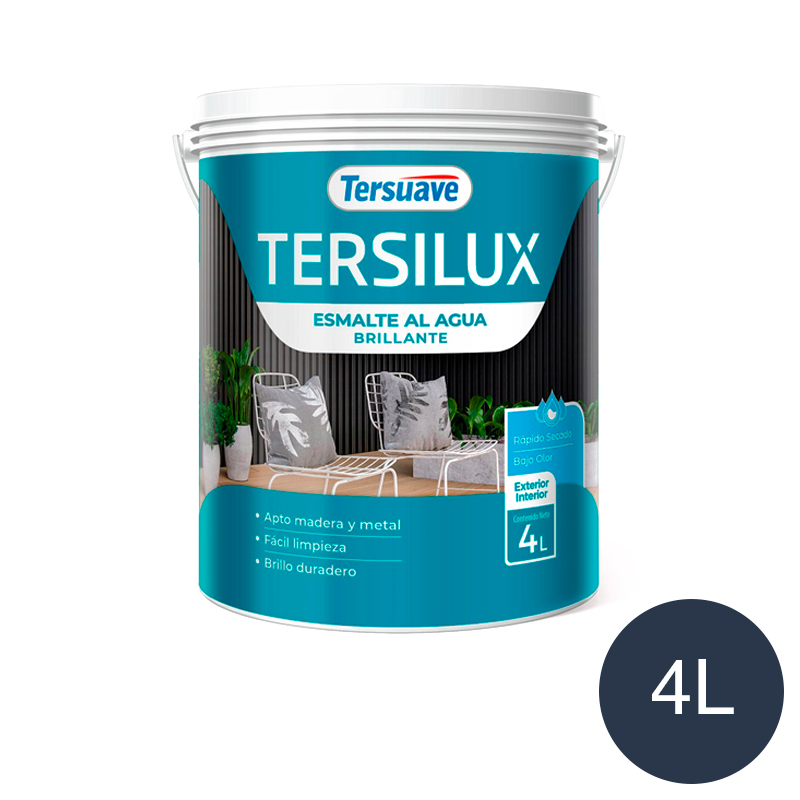 Esmalte al Agua Multiproposito Secado Rapido Tersuave Azul Brillante 4L