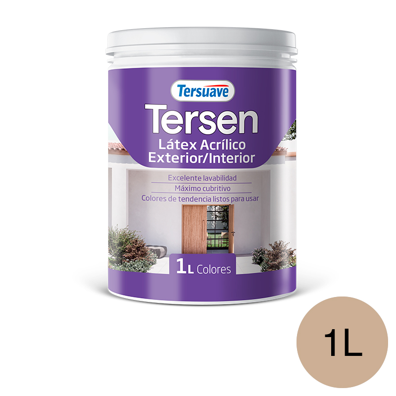 Latex&#x20;Exterior&#x20;Interior&#x20;Tersen&#x20;Mate&#x20;Tostado&#x20;Armonia&#x20;1L