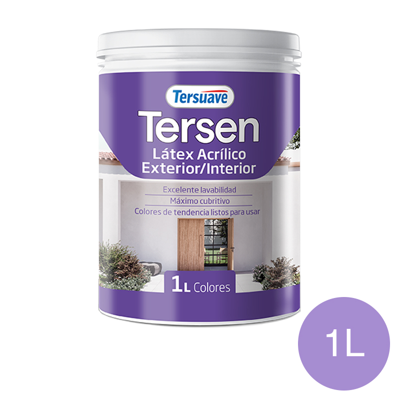 Latex&#x20;Exterior&#x20;Interior&#x20;Mate&#x20;Tersen&#x20;Violeta&#x20;Efusivo&#x20;1L