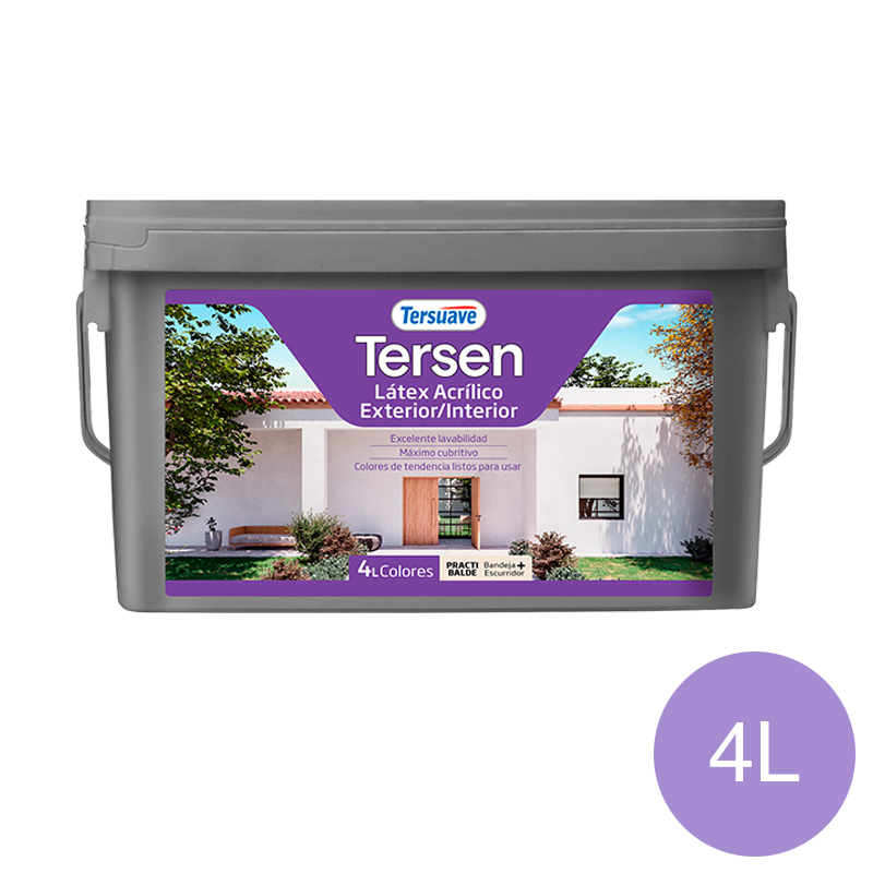 Latex&#x20;Exterior&#x20;Interior&#x20;Mate&#x20;Tersen&#x20;Violeta&#x20;Efusivo&#x20;4L