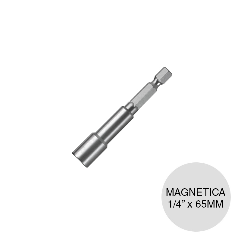 Boquilla magnetica Expert acero hexagonal 1/4" x 65mm pack x 5u