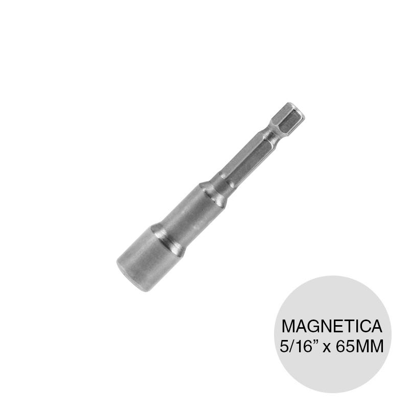 Boquilla magnetica Expert acero hexagonal 5/16" x 65mm pack x 5u