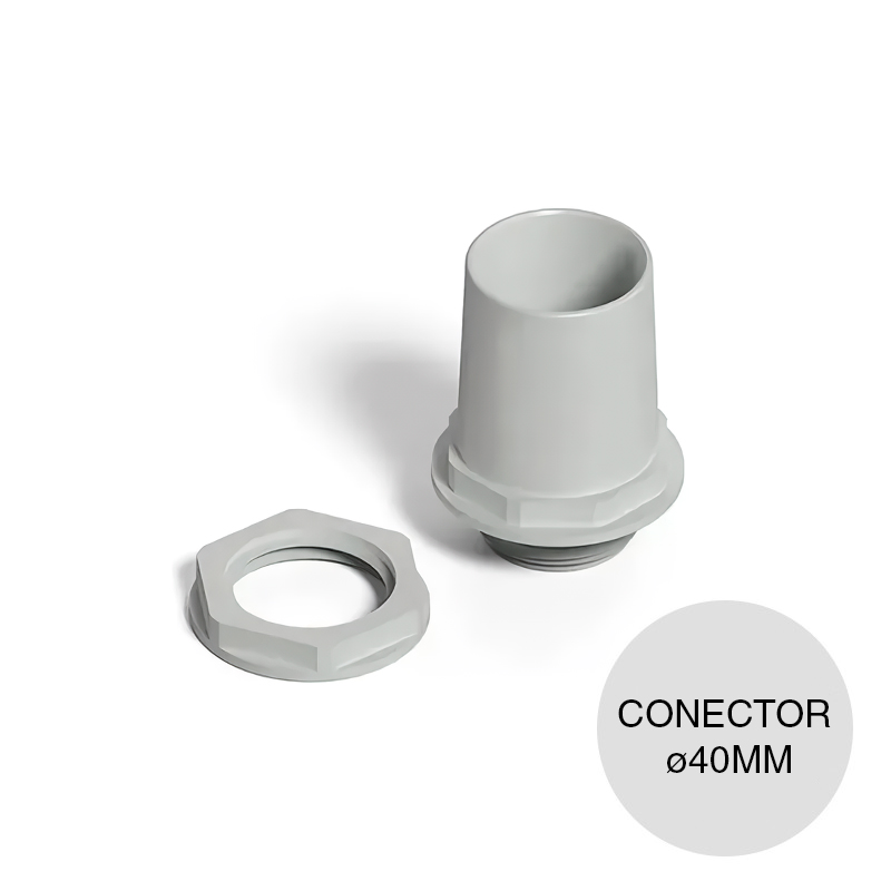 Conector p/caño rigido y caja pvc ø 40mm