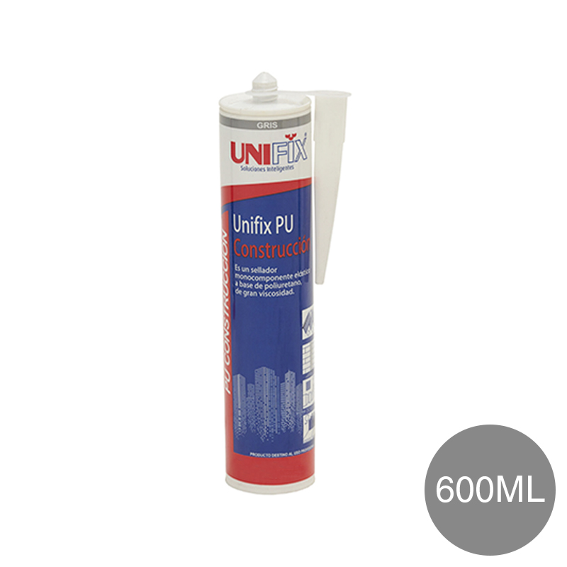 Sellador poliuretano PU construccion gris cartucho x 600ml