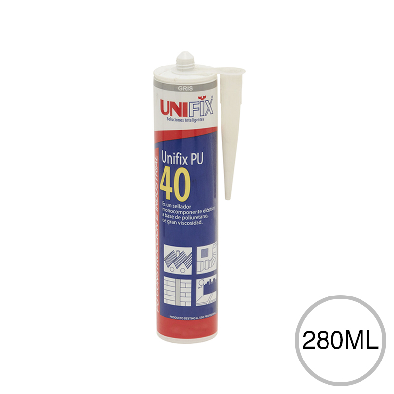Sellador poliuretano PU40 construccion e industria blanco cartucho x 280ml
