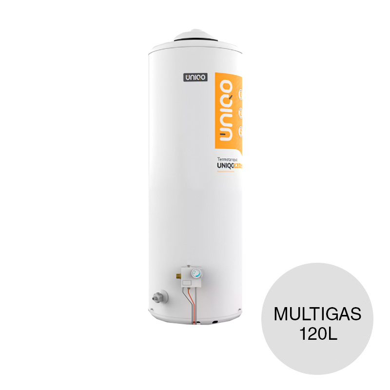 Termotanque recuperacion simultanea conexion superior multigas 120l ø 430mm x 1.46m