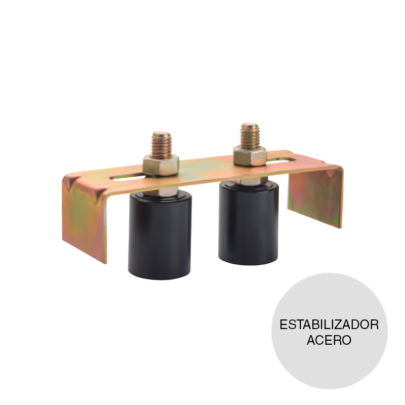 Estabilizador acero c/2 rodillos