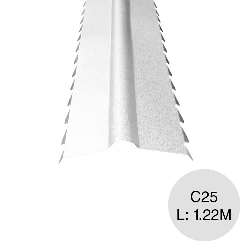 Cumbrera acanalada C25 gris x 1.22m