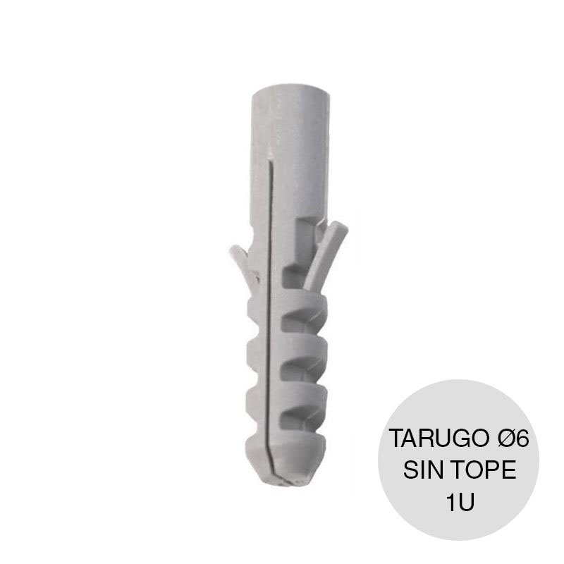 Taco tarugo nylon comun sin tope ø 6mm