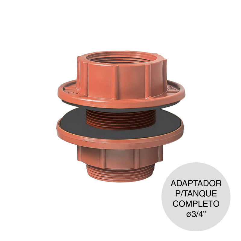 Adaptador p/tanque completo agua fria caliente polipropileno union rosca ø 3/4"