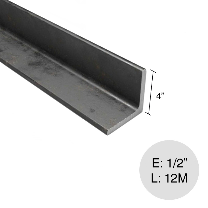 Perfil angulo alas iguales estructural acero 12m x 4" x 1/2"