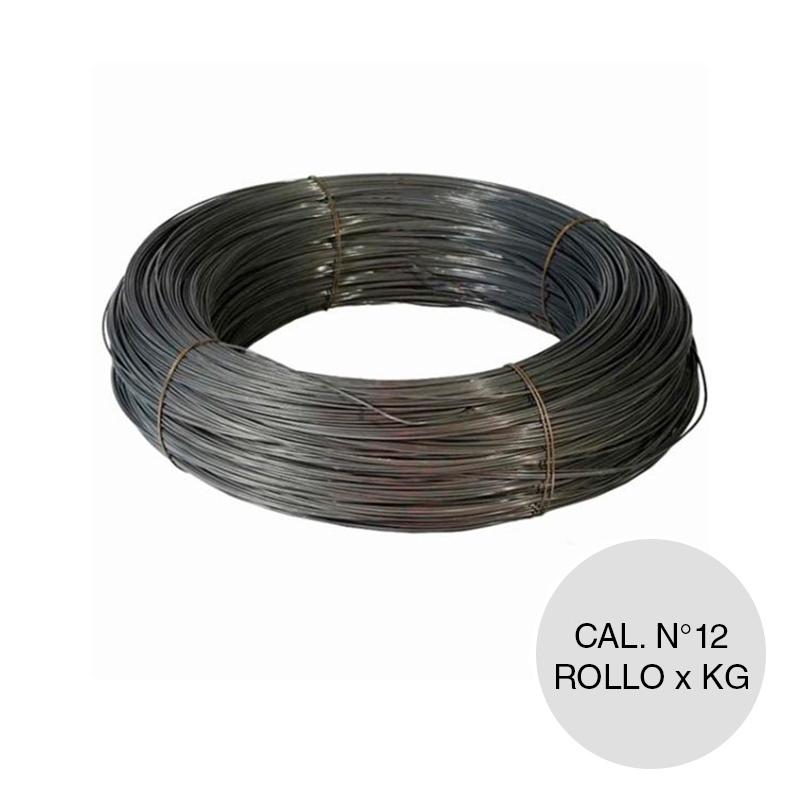 Alambre de atar acero recocido calibre Nº12 x ø 2.64mm rollo x kg