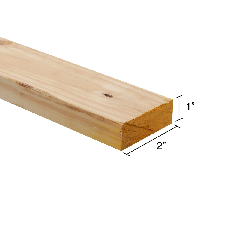 Alfajia alamo seco 2 cantos cepillados 1" x 2" x 2.20m