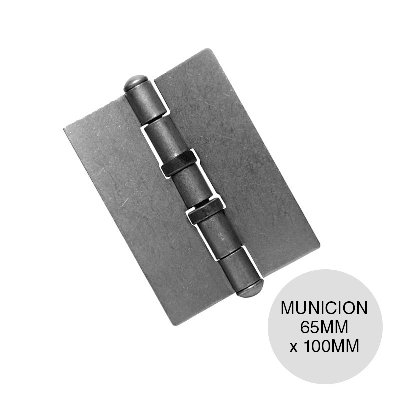 Bisagra municion p/soldar chapa 65mm x 100mm