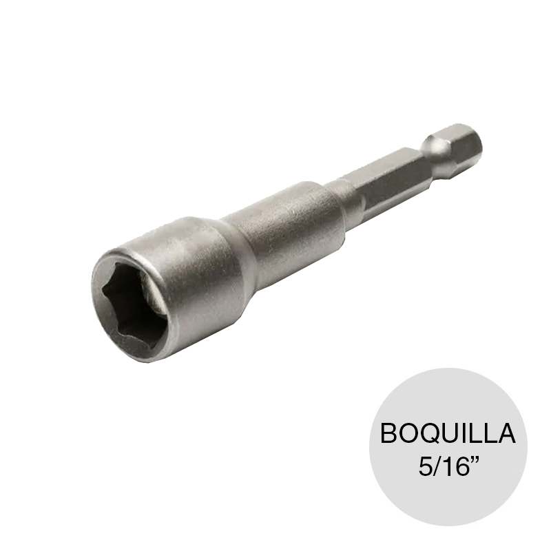 Boquilla magnetica acero inoxidable hexagonal 5/16"