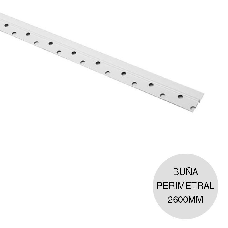Perfil construccion seco buña perimetral Z galvanizado moleteado 2600mm