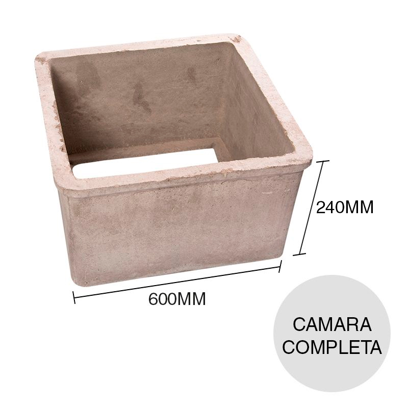 Camara inspeccion hormigon completa c/2 tapas 240mm x 600mm x 600mm