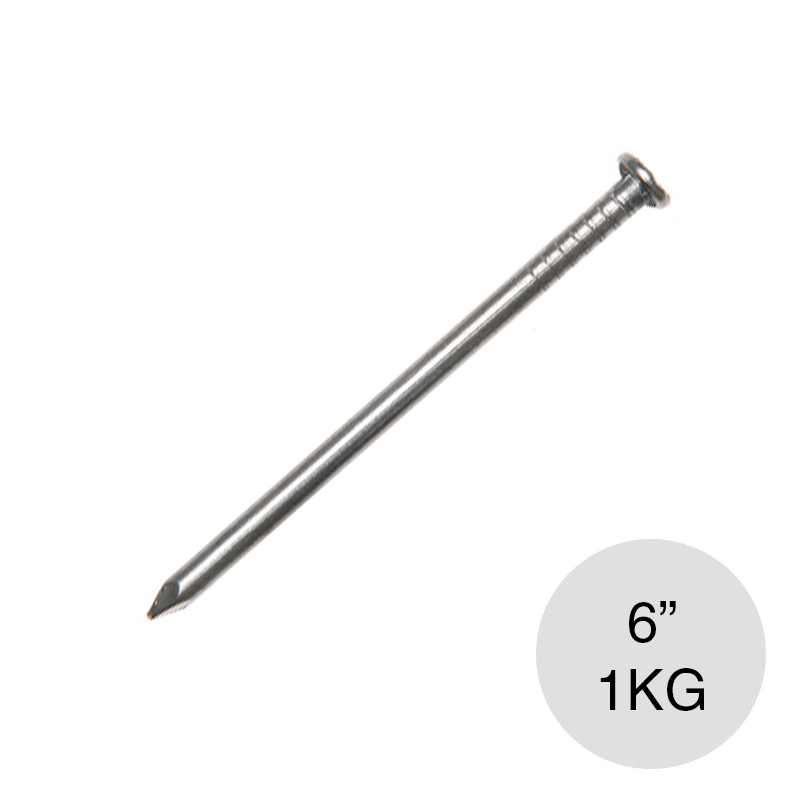 Clavo punta paris acero 6" bolsa x 1kg