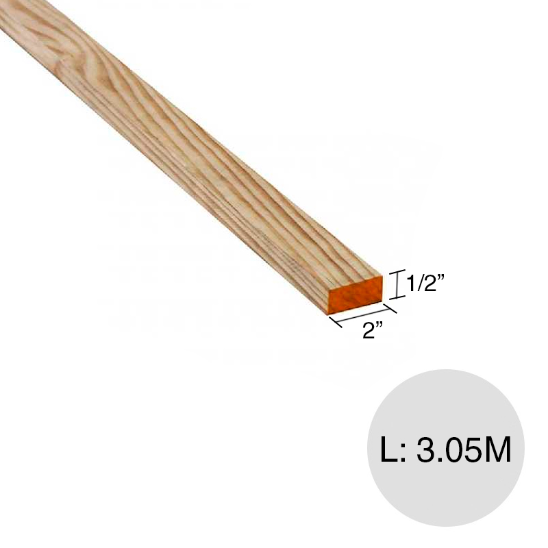 Clavador Pino eliottis 1/2" x 2" x 3.05m
