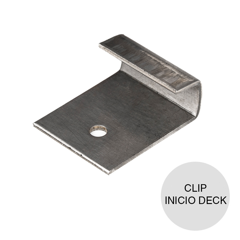 Clip fijacion inicio deck acero inoxidable