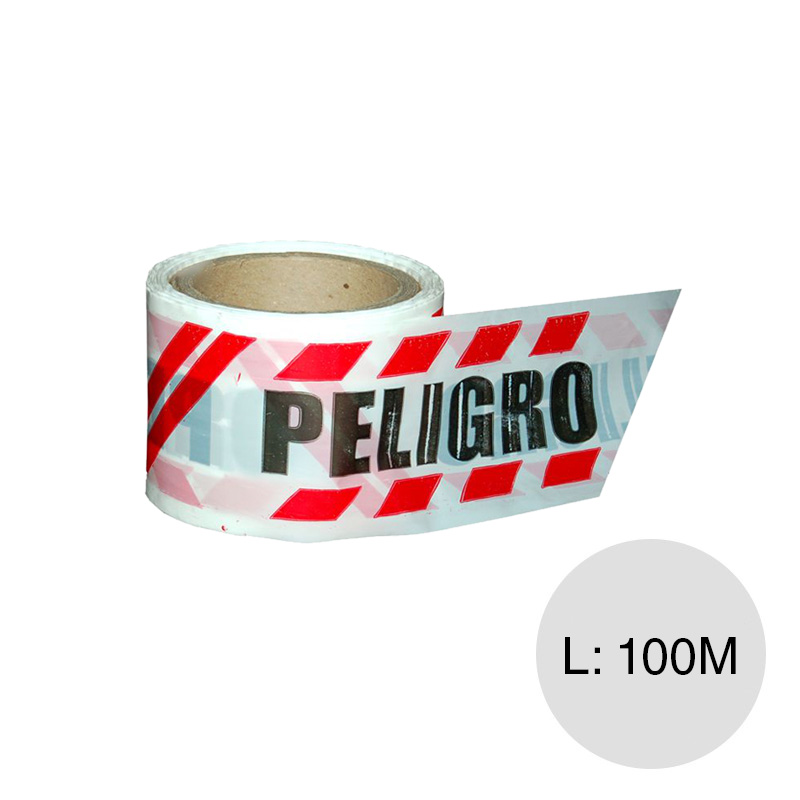 Cinta señalizacion peligro rollo x 100m