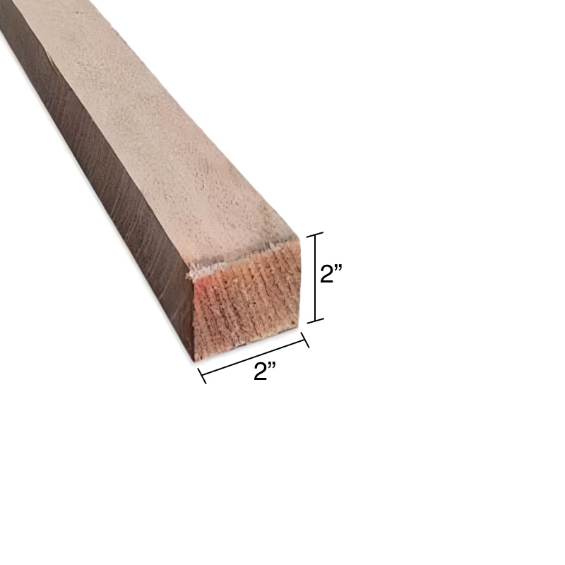 Estaca alamo seco s/cepillar 2" x 2" x 1m
