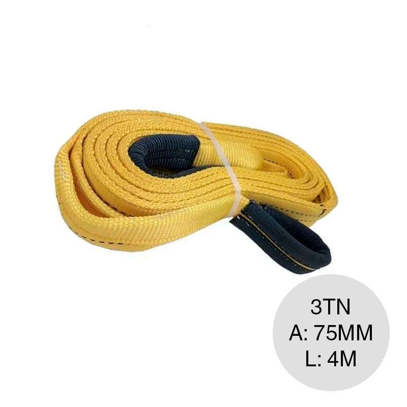 Eslinga de carga 3TN poliester amarillo rollo x 75mm x 4m