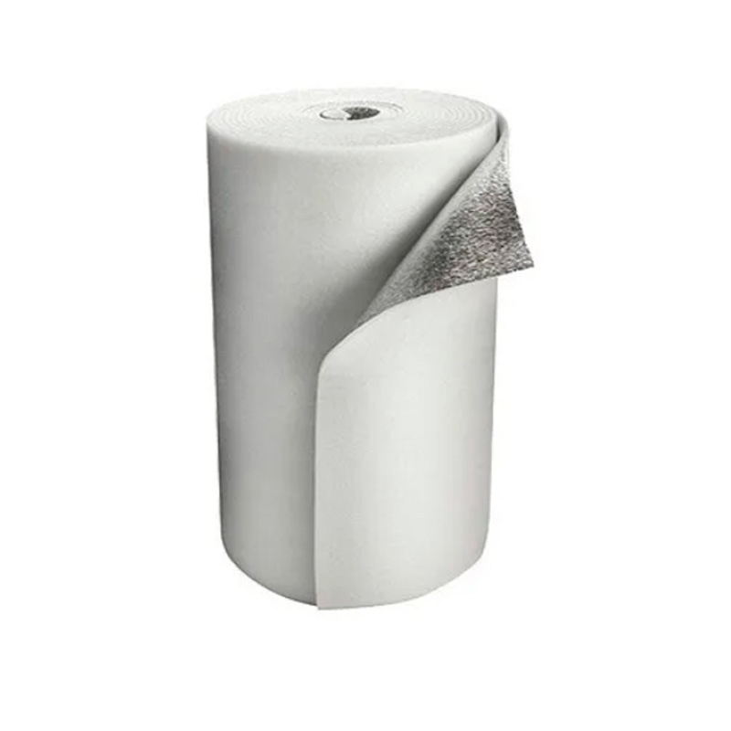 Aislante termico hidrofugo espuma polietileno aluminio simple 10mm x 1m x 20m rollo x 20m²